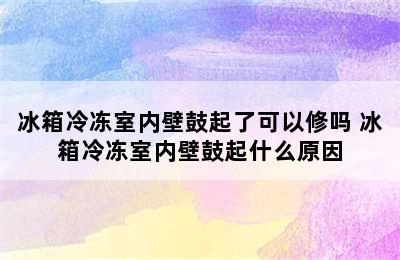 冰箱冷冻室内壁鼓起了可以修吗 冰箱冷冻室内壁鼓起什么原因